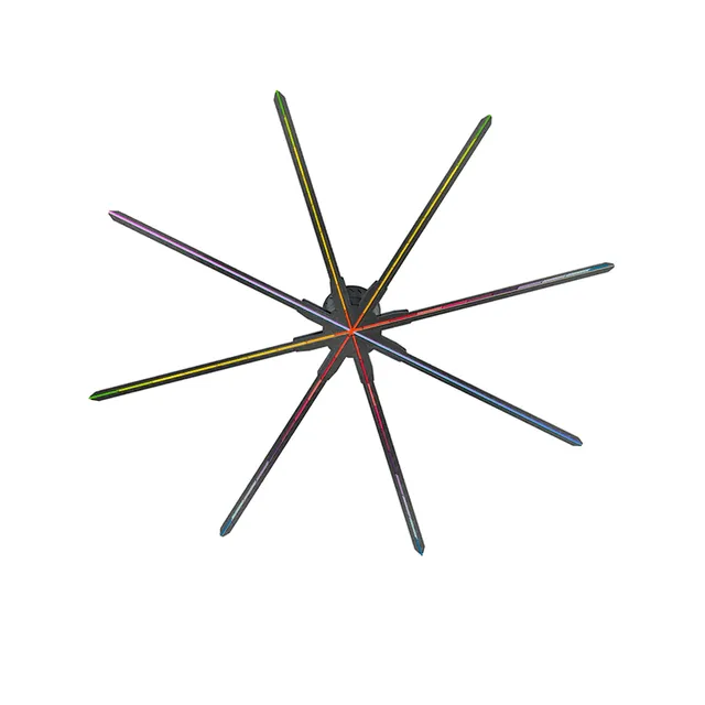 Hot New Technology 3D LED Display WiFi 180cm Holo Synchronized Holographic Projector LED Fan Advertising Equipment