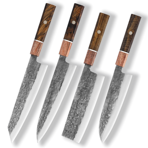 <span class=keywords><strong>Set</strong></span> <span class=keywords><strong>di</strong></span> <span class=keywords><strong>Coltelli</strong></span> <span class=keywords><strong>da</strong></span> Chef in Acciaio ad Alto Contenuto <span class=keywords><strong>di</strong></span> Carbonio, 4 Pezzi, <span class=keywords><strong>Set</strong></span> Professionale <span class=keywords><strong>di</strong></span> <span class=keywords><strong>Coltelli</strong></span> <span class=keywords><strong>da</strong></span> Cucina Forgiati con Manico Ergonomico in Legno - Product Image 5
