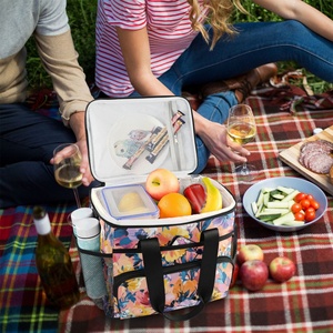 Hot Sale <b>Sublimation</b> Custom Food Cooler Duffel Bag Box Portable Lunch Insulated Bag for Beach Comping Bag - Product Image 5