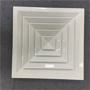 <strong>HVAC</strong> SYSTEM White Color <strong>Air</strong> <strong>Ducting</strong> Supplying <strong>Air</strong> Square Neck Square Ceiling <strong>Diffuser</strong> <strong>with</strong> <strong>Air</strong> <strong>Damper</strong> - Product Image 1
