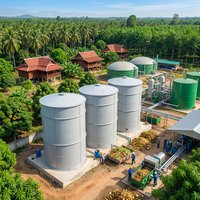 Digesteur anaérobie pour déchets alimentaires et fumier animal, réacteur automatique en acier inoxydable, réservoir de traitement 8500m, réservoir Schumann