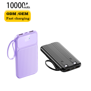 OEM/<span class=keywords><strong>DOM</strong></span> Nouveau modèle PD22.5W Charge rapide 10000mAh avec charge rapide intégrée Double ligne Affichage numérique LED Banque d'alimentation mobile - Product Image 1
