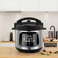 Pot intérieur antiadhésif en acier inoxydable autocuiseur multi-usage 6L 12-en-1 contrôle numérique avec capteur tactile