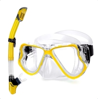 Masque de plongée sous-marine professionnel ensemble de tuba vente chaude lunettes sous-marines avec des lentilles en verre étanches et anti-buée