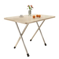 Table à manger rectangulaire moderne pliable en bois, petite et portable, pour la maison, la location, l'hôtel, l'extérieur et la chambre.
