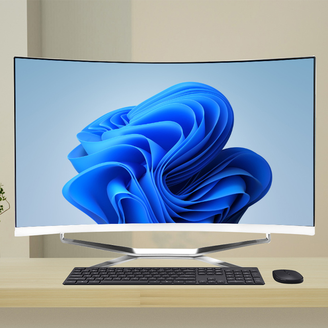 New All in One Desktop Computer 24 Inch Portable Core I7/I5 Processor Curved Monitor LCD US Plug