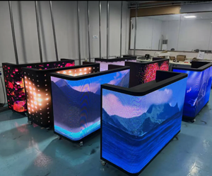 Custom LED DJ Booth P2.5 <b>Portable</b> DJ Booth Music Festivals <b>Table</b> Flexible LED Display for Indoor Outdoor Events - Product Image 5
