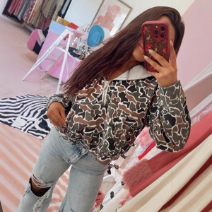 Felpe da Donna Personalizzate all'Ingrosso con Stampa <span class=keywords><strong>Leopardata</strong></span> Abbigliamento Casual Femminile per Autunno e Primavera - Product Image 2