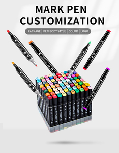 Marqueurs <span class=keywords><strong>Manga</strong></span> à double pinceau, <span class=keywords><strong>feutre</strong></span> d'<span class=keywords><strong>alcool</strong></span>, fournitures scolaires d'art, fournitures scolaires, ensemble de dessin, 30/40/60/80/168 couleurs, 168 - Product Image 6