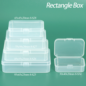 SUNSHING Premium Clear Rectangle Plastic Storage Box Durable Sample <b>Container</b> Shipping Organizer <b>Small</b> Jewelry Packaging Case - Product Image 3