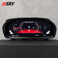 Panel Instrumen Digital LCD Universal Linux System 12,3 Inci, Layar Tekanan Ban, HUD Kendaraan, Dashboard Mobil untuk BMW Seri 3