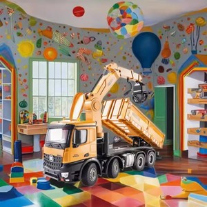 Camión Volquete de Ingeniería <span class=keywords><strong>El</strong></span>éctrico Huina 1538 1/<span class=keywords><strong>14</strong></span>, 4 Canales, Control Remoto, Modelo 3 en 1, Brazo Giratorio de Metal, Agarrador de Madera, Regalo <span class=keywords><strong>para</strong></span> Niños - Product Image 4