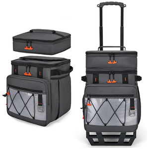 Portable Foldable Cooler Box Large Capacity Insulated Picnic Bag Waterproof Oxford Cloth Outdoor Use Grey - Product Image 4