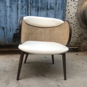 Silla de comedor de ratán natural de tipo europeo, muebles versátiles para exteriores para hoteles, patios, parques, Apartamentos - Product Image 6