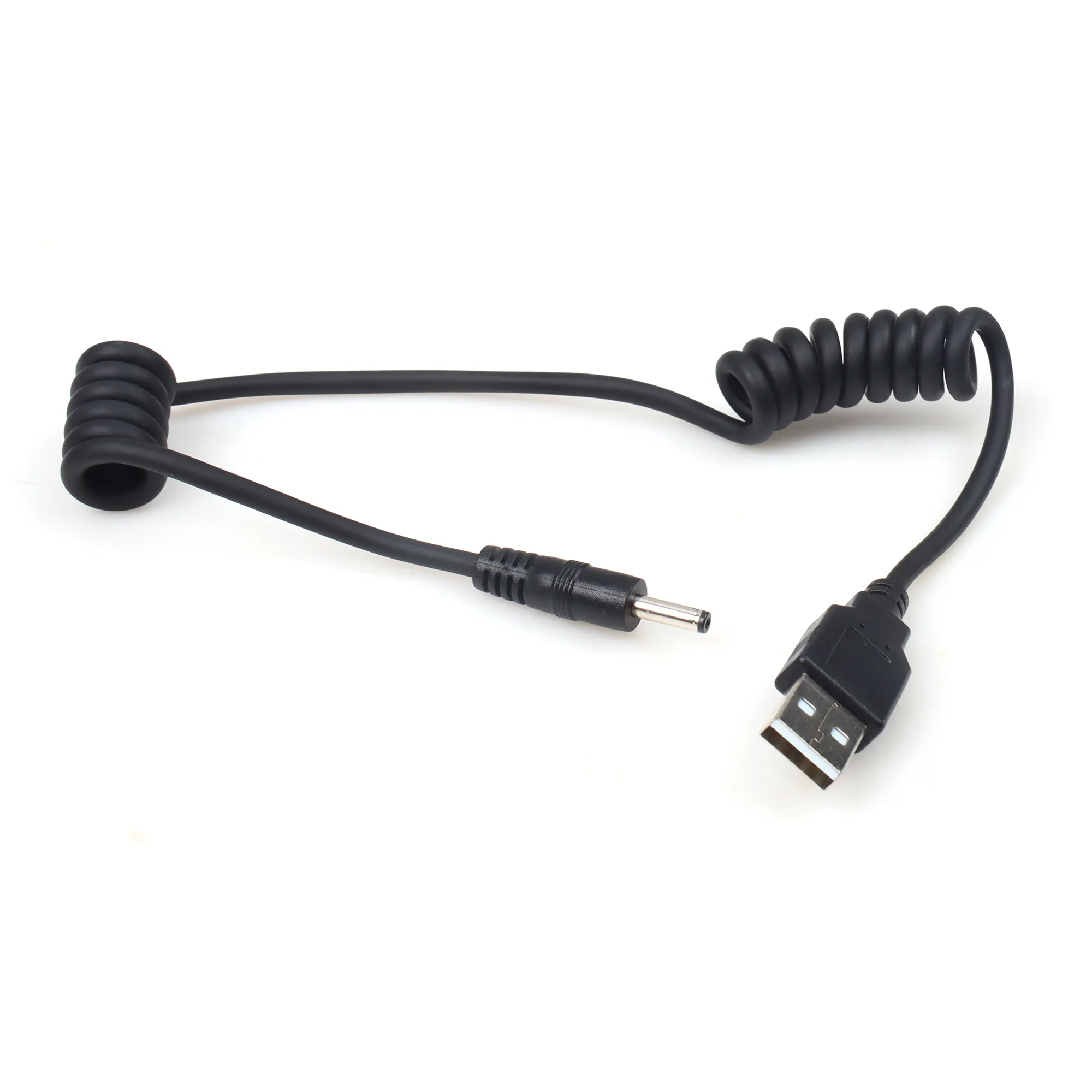 2-adriges PU-Spiral kabel Gewickeltes USB C DC35135-Ladekabel USB-Zwei feder kabel