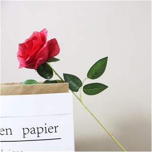 Rosas de Seda de Tallo Único de Alta Calidad de 50 cm, Muestras Disponibles, Rosas Artificiales al por Mayor, Flores Artificiales - Product Image 4