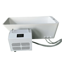 Bain froid ovale moderne intérieur/extérieur avec filtre de refroidissement à eau pour bain à remous, idéal pour la récupération physique des athlètes adultes