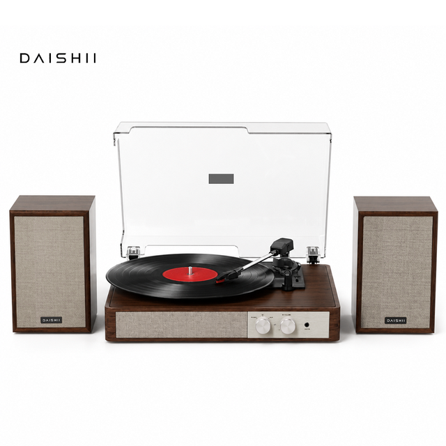 Wireless Connection Record Player Factory Supply Premium Wooden Turntable for Distributors