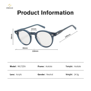 Phong Cách Cũ rùa vàng Acetate quang khung chất lượng cao vòng đọc theo toa kính khung - Product Image 3