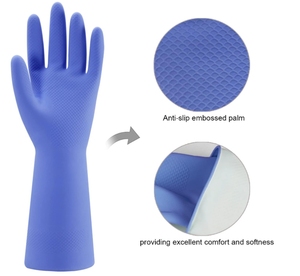 Riutilizzabili cucina lavastoviglie in gomma per la pulizia della casa guanti grandi per la cucina, bagno, guanti da bucato per le donne di lavoro - Product Image 2