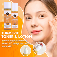 Kit de Soins Visage Hydratant Anti-Taches à la Vitamine C et au Curcuma pour Femmes Noires – Marque Blanche