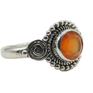 Anillo Ovalado de Plata de Ley 925 de Alta Calidad, Ajustable, Hecho a Mano, Joyería Fina para Mujer, Diseño de Cristal Pulido para Uso Diario - Product Image 2