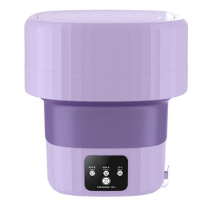 Laveuse/sécheuse électrique portable mini tout-en-un pliable avec essorage pour dortoir et usage domestique, idéale pour les sous-vêtements de bébé - Product Image 1