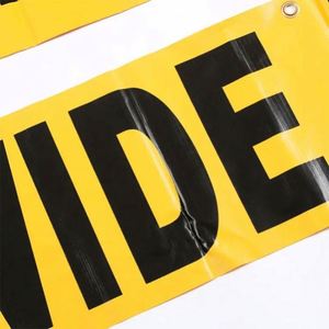 Lona de PVC de Alta Resistencia, Impresa con Serigrafía, Bandera de Seguridad Vial para Camiones, Señalización de Carga Sobredimensionada con Ganchos - Product Image 3