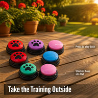 Ensemble de boutons parlants interactifs éducatifs en ABS à motif de patte pour chats et chiens