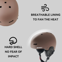 Casque de ski sur glace OEM CE EN1077 pour adultes et enfants Casque de snowboard avec coque en PC et casque de sécurité pour la neige en mousse EPS