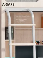 Lit superposé tout-en-un OEM ODM avec bureau et armoire, meubles modulaires en bois durables pour les chambres d'enfants