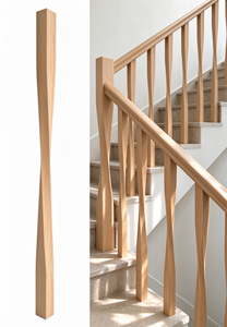 Balustre d'escalier en bois massif moderne EFS avec garantie de 2 ans, design minimaliste durable pour applications d'escalier, fabriqué au Vietnam - Product Image 5