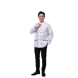 Uniforme de chef de restaurant unisexe avec tablier, vêtements de travail professionnels pour la cuisine, fournisseur OEM ODM - Product Image 3