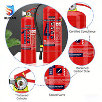 Extincteur à poudre sèche portable certifié CE 40% ABC 6 kg, directement de l'usine, classe industrielle, extincteurs de 1 kg pour voiture
