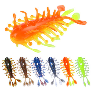 WEIHE 8,2 cm 6,31 g 3 pièces/paquet 6 couleurs Leurre de pêche souple flottant en TPE, design creux en forme de concombre de mer, nage réaliste - Product Image 1