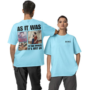 Camisetas transpirables 100% algodón de alta calidad con impresión DTF a bajo precio para hombre, cuello redondo, estilo urbano. - Product Image 1