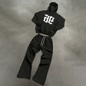 KINGSEN Vente en gros Ensemble sweat à capuche et pantalon de survêtement pour homme, personnalisé avec impression sérigraphiée, respirant, style streetwear, en molleton épais pour l'hiver - Product Image 3