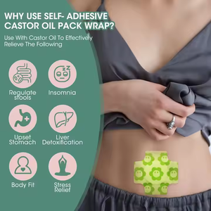 Productos Chinos 2026: Parche de Aceite de Ricino para el Ombligo, Relajante Intestinal, Alivia la Dismenorrea, Alivia el Edema, Relaja el Abdomen - Product Image 3