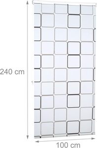 Store à enrouleur de douche carré, hydrofuge, store de bain pour le Fath et la douche Design rétro monté au plafond semi-transparent - Product Image 4