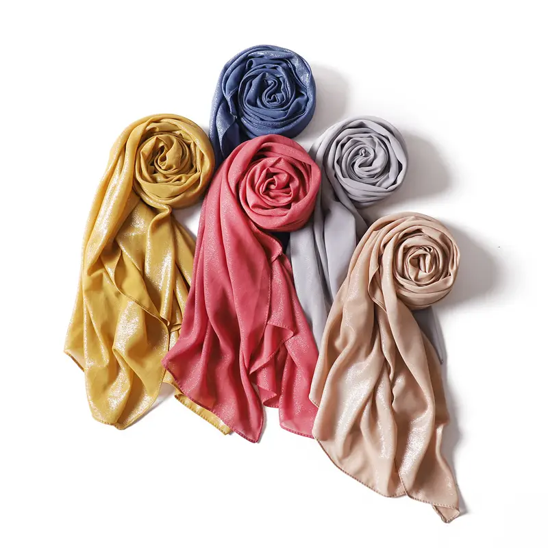 Woman Heavy High Quality New Hijab In Korean Floral Chiffon Crepe Scarfs Pregnant Silk Voile Shawl Scarf