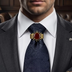 Luxury <strong>Tie</strong> Slide Bohemian Business Neckwear Accessories Western Wedding <strong>Tie</strong> Jewelry Antique Gold Scarf Ring for <strong>Men</strong> <strong>Tie</strong> Clip - Product Image 1