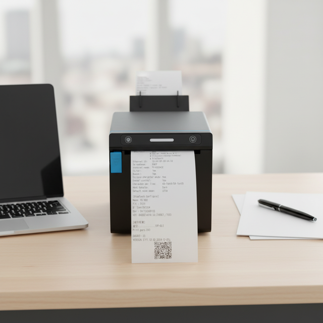 80mm Desktop Thermal Receipt Printer Used Restaurant Cashier Counter Operation
