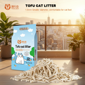Arena para Gatos de Tofu Natural, Biodegradable, Aglutinación Rápida, Absorción de Olores, Sin Polvo, Suministro de Fabricante <span class=keywords><strong>Chino</strong></span> - Product Image 1