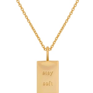 Collar con Colgante Cuadrado de Acero Inoxidable Personalizado con Grabado de Frases Inspiradoras, Joyería Personalizada de Fábrica - Product Image 3