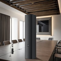 Sistema de altavoces activos montado en la pared con subwoofer de 4/8 pulgadas, altavoz de columna alimentado por carcasa metálica, sistema de sonido PA