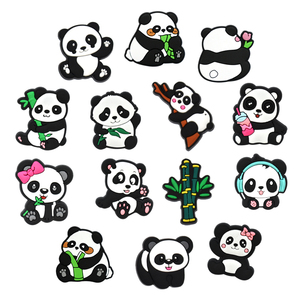 Sevimli <span class=keywords><strong>Panda</strong></span> ayakkabı Charms toptan Sneakers süslemeleri klipler <span class=keywords><strong>Panda</strong></span> bebek ayakkabı aksesuarları takunya dekor için - Product Image 1