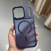 Coque de téléphone hybride magnétique en TPU et PC pour iPhone 18 Pro Max, avec anneau de caméra électroplaqué, antichoc et dos mat – Vente en gros