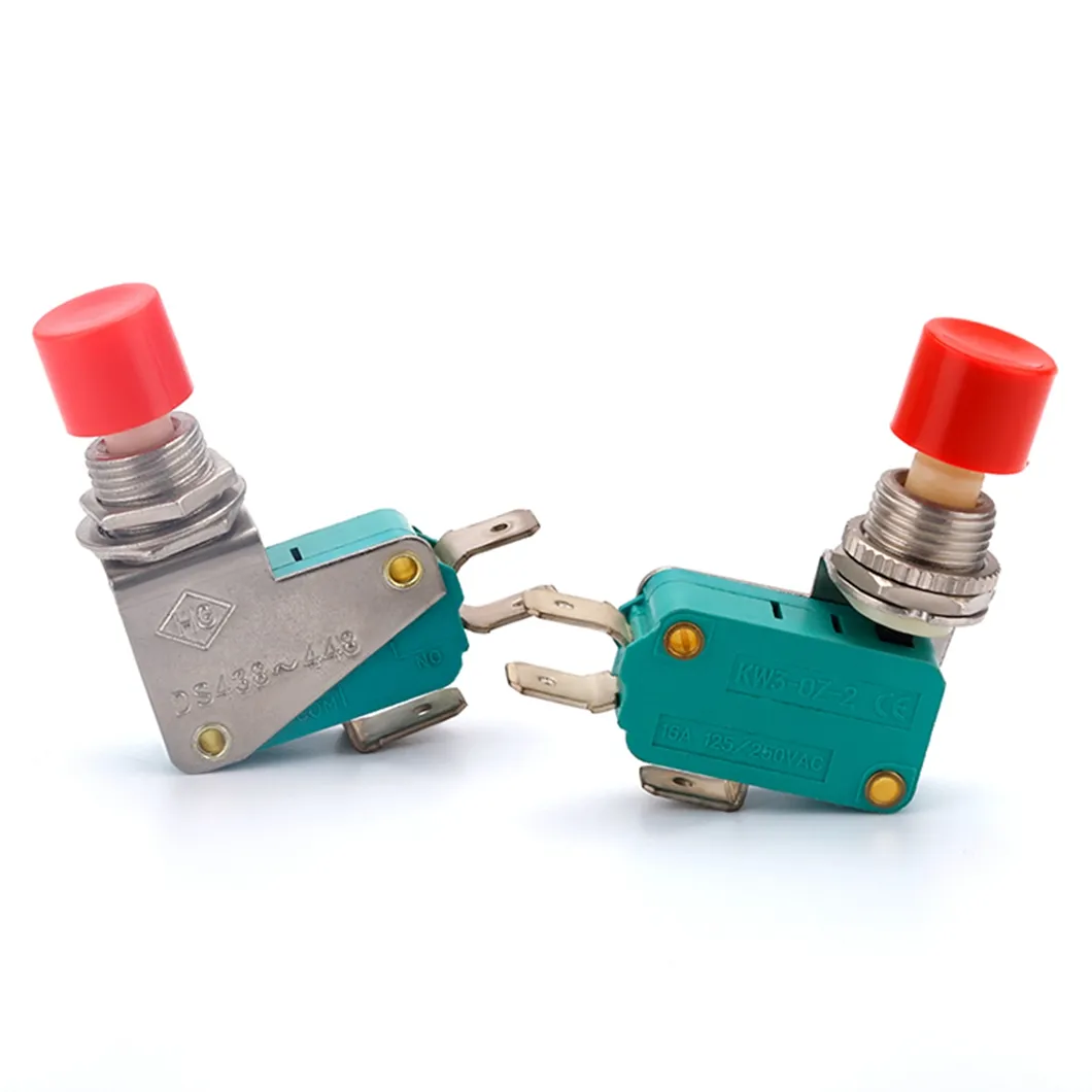 3 Pins Red green Signal PushButton Switch 16A 125V/250V AC Momentary reset Switch SPDT 1 NO 1 NC kw7-d