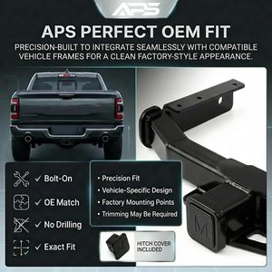 Attelage arrière APS 2 pouces Classe 3 en acier au carbone thermolaqué noir, force de traction de 6000 livres pour remorquage de véhicules utilitaires sportifs - Product Image 2