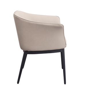 Konut ticari alanlar için Dojii benzersiz İngilizce yemek sandalyesi koltuk dayanıklı sentetik deri ergonomik yemek masası sandalyesi - Product Image 4